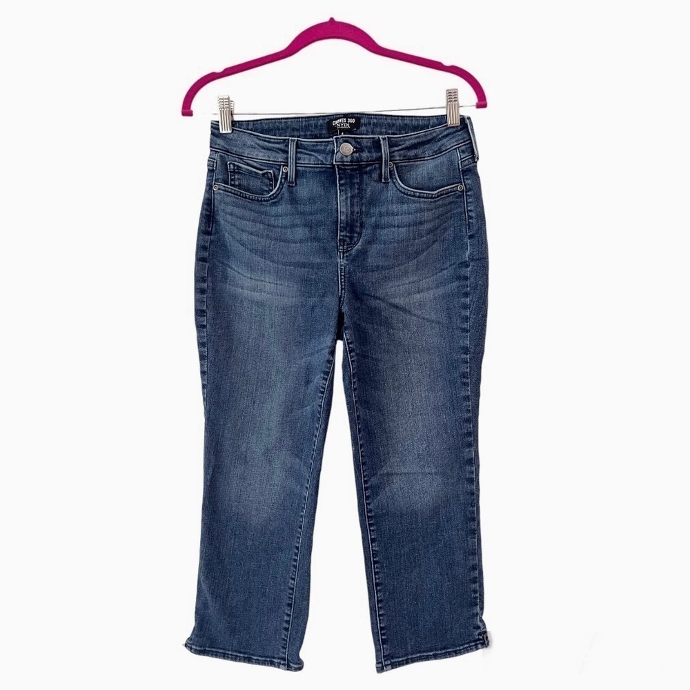 NYDJ Curves 360 Straight Cropped Jeans Caliente Wash Size 4